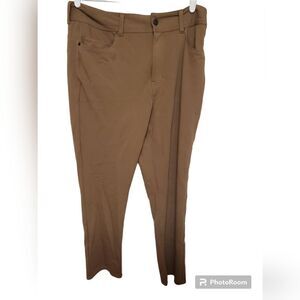 DKNY High Rise Slim Fit Comfort Trousers Size 16 Tan